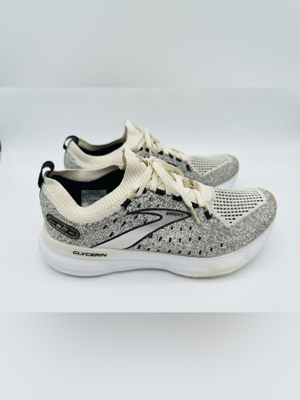 Brooks Glycerin 20 StealthFit Gray White Running Shoes Sz 9.5